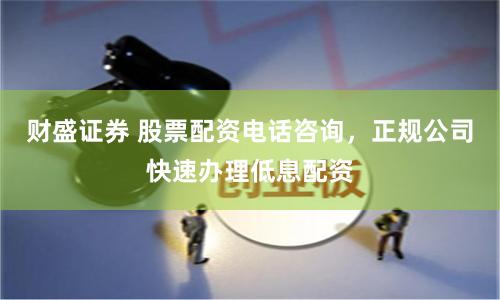 财盛证券 股票配资电话咨询，正规公司快速办理低息配资